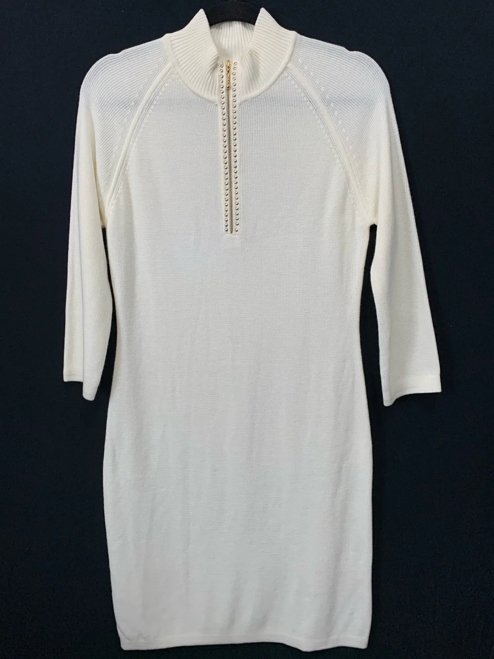 calvin klein sweater dress Long Sleeve Accentuated with ribbed texture throughout Calvin Klein Ribbed-knit Belted Sweater